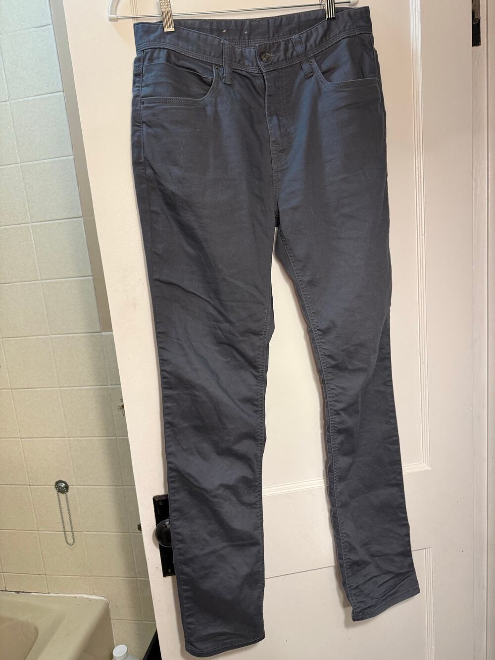 prAna Men's Slim Fit 5-Pocket Pants Gray Stretch Casual Hiking Gorpcore